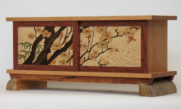 Hokusai, Little Cabinet with Sliding Doors